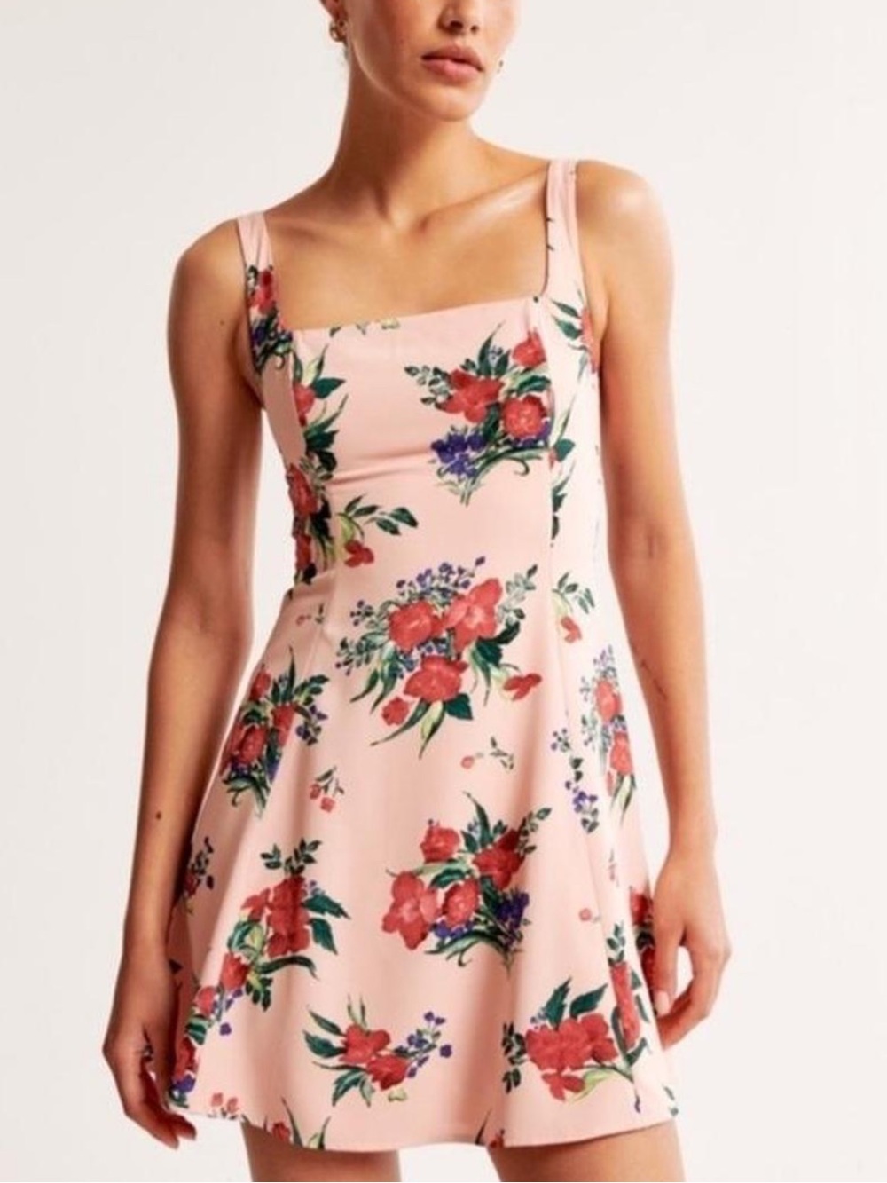 Abercrombie & Fitch pink floral mini dress